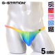 G-Station Nissan-Serie Herren-Tanga YKS Digitale Druck Hochelastizität bequem sexy enge ultra-tolle Taille-Tanga-Unterwäsche Streifen 1 Streifen XL (japanische Größe ist klein)