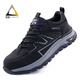 Beijing Labor Protection Zapatos Cabeza de acero para hombres Sitio de trabajo de seguridad anti-Smash y anti-Punteo Respirable Resistente Sitio de seguridad F111 43