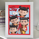 Yusen Yi Nezha Nail Painting Material Pack: Demon Child's Sea Diamond Sticker Children's Handmade Diy Pack Photo Frame Table Toys 7371 Tools + Wooden Frame + Color Box