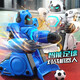 JJR Fernbedienungskontrolle Kämpfe Roboter Black Technology 2024 Smart Children's Toys gegen Jungen, die Kämpfe für Boxen Fußball Rot + Blau R30 Fighting Roboter Boxing + Fuß -Standard -Single -Akku für jeden Roboter mit 1 Ladebatterie