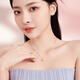 Saturday Fu 5G craft gold necklace romantic fairy snow pure gold pendant priced A0612361 about 3.88g birthday gift