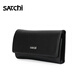Satchi Schlüsselbeutel Echtes Leder Multifunktions-Funktionen Keychain Business Casual Capacity Männer echtes Leder Taille Hanging Coin Wallet [Plaid horizontaler Stil] Exquisite Geschenkbox Verpackung Schwarz E.
