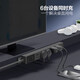 公牛（BULL）pdu机柜插排电竞桌面电脑桌专用插座多孔插位带线插线板防雷插板桌下充电电源排插带开关拖线板 【防过载1.8米】6插位总控 黑色 官方正品防过载短路自动断电保护款