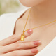 Luk Fu Schmuckleuchte und Schatten Gold Serie Gold kleiner Goldbarg Gold Ziegel 5g Gold Halskette Einer Teil Preis HIG30137A 8.48 Gramm (einschließlich Arbeitskosten 967 Yuan) Kleine Edition
