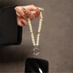 Beiyipin téléphone mobile longe style poignet ping an xile perle suspension bracelet women's Ins Crystal perles de suspension de la chaîne suspendue à la main suspension de téléphonie mobile