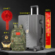Nicht gestoppt. Rentired Souvenirs 20-Zoll-Graukoffer + Kristallornamente + Rucksack + rotes Band WZHL-15901