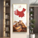 画之楼中国地图玄关装饰画入户门挂画客厅走廊过道办公室背景墙壁画挂画 万里长城X15053黑色边框 80*160cm-推荐宽1.0-1.2米墙面