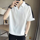 AEXMERE fake two-piece short-sleeved T-shirt men's trendy brand ice silk half-sleeved 2025 new summer men's top 682 brown M