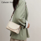CALWAN KEODH official website bag women's bag new crossbody bag genuine leather pillow bag birthday gift for girlfriend wife [white] fashionable, versatile, simple, practical and heart-wrenching girl girlfriend