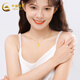 China Gold (CHINA GOLD) Four-leaf clover gold pendant for women, four-leaf clover pendant, pure gold necklace, clavicle chain, birthday gift for wife and girlfriend, pure gold four-leaf clover + pure gold chain + brand gift box (about 2.2g)
