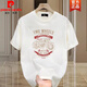 Pierre Cardin Trendy Marke Heavy Cotton Kurzärmelte T-Shirt für Männer im Sommer Retro Motorrad Drucker Schulter Rundem Hals halbärmelig T-Shirt für Männer 683 Black XL (Empfohlen 135-150jin [Jin gleich 0,5 kg]))