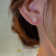 Yican S999 Silver Needle Zircon Flower Earrings Niche Design Earrings 2025 New Style Beautiful Temperament High-end Earrings S999 Silver Needle Zircon Flower Earrings