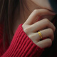 Huang Yuchen Lao Fenghuang Gold Store K sand-plated gold ring simulated gold, gold, five emperors, copper coins, when gathering wealth and keeping money, the mouth can be adjusted