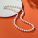 Pearl Queen Yunhua Freshwater Pearl Necklace S925 Silver Love Button Full Bead Necklace Birthday Gift for Women