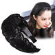 Case makeup Chinese Valentine's Day white hair headband temperament hairpin wide edge widened thin fashion Internet celebrity hair hoop popular wide edge lace headband black