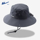 Warrior Hat Men's Sun Protection Sun Hat Summer Western Cowboy Outdoor Hiking Mountaineering Fisherman Hat Women's Fishing UV Protection Gray UPF50+ Breathable and Refreshing