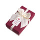 Xinghengdream rectangular gift box with bow lipstick box, holiday gift box, exquisite birthday cosmetics and perfume gift box, wine red, length 11*width 6.5*height 4cm, including sponge