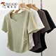 
Woodpecker Large Size Women's Fat mm Summer New Style 2025 Square Collar Irregular Short Sleeve T-shirt Fashion Shoulder Design Top White 13701 3XL Recommended 160-175Jin [Jin equals 0.5 kg]