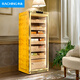 Meijing (raching) MON2800A WIFI smart solid wood horizontal line constant temperature constant temperature cigar cabinet temperature control humidity cigar humidifier home burl gold (Spanish cedar wood shelf)