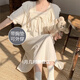 
Wei Jie women's pajamas new 2024 hit Internet celebrity latest style with chest pad nightgown short sleeves loose school summer age reduction 16853# princess style long sleeves M with chest pad [recommended 95Jin [Jin equals 0.5 kg]]