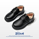 Disney Children's Shoes Boys Spring y Autumn Students Zapatos de cuero negro Estilo británico Matte Performance Stage Shoes de cuero DST1119 Black Size 33