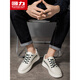 Huili Herrenschuhe 2025 Frühling neuer, vielseitiger, dick-solcher trendige Schuhe für Männer lässige weiße Schuhe Low-Top Sports Schuhe 1503 Meter Grün (verbessert Low-Top) 39