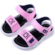 Miao Fei Girls Sandals 2024 New Summer Middle and Older Girls Soft Sole Anti-Slip Boys Baby Shoes Children's Beach Sandals 909+8K Pink 24