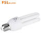 Foshan Lighting (FSL) T4 electronic energy-saving light bulb U-shaped three-primary color fluorescent light bulb E27 screw bulb 3U18W white light (6500K)