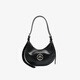 Grottoluna Hobo Leather Crescent Bag Fashion Classic Commuter One-Crossbody Crossbody Bag Classic Black
