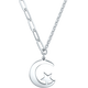 Saturday Fortune PT950 platinum necklace female star moon pendant B0612679 about 3.58g 40+5cm birthday gift