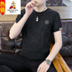 Scarecrow Ice Seide Kurzärärmelte T-Shirt Herren 2025 Sommer Neues schnell trocknendes Sweatshirt Dünnes T-Shirt Trendy Herren-halbärmelte T-Shirt 869-V Kurzärmelig Khaki M [Vorgeschlagen 90-105jin [Jin gleich 0,5 kg]]]