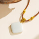 Zhou Taisheng Hetian Jade Ping An Wu Shi Brand Pendant White Jade Small Sugar Cube Hand-woven Necklace as a birthday gift for his girlfriend Hetian Jade Ping An Wu Shi Brand