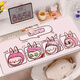 Labubu Peripheraler Maus-Pad übergroße Labbu-Schreibtisch-Pad süße Cartoon Girl Office Computer Keyboard Pad QE-2629 Kommen Sie auf, Arbeiter Nr. 4mm x 800x300mm