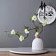 MPPMCK Zen Chinese style simulation flower living room decoration flower arrangement entrance hall fake plum blossom peach blossom floor ornaments linen rope white vase
