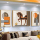 Modern Light Luxury Living Sala Sofá Decoración de la pared Decoración de la pared Sentido Abstracto de la moda Internet Farea Triple Hanging Painting Art Pintura TXMG9276 100*70cm en el medio / 50*70 cm en la derecha 3