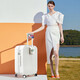 Mixi multifunctional trolley suitcase small boarding case female 20-inch suitcase male password box smoke white 90