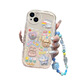FANCYCHIC is suitable for Apple 16 transparent cloud iPhone 16pro new phone case Apple 16ProMax cute cartoon three-dimensional bear women's style anti-fall Apple 15 full series Transparent three-dimensional cloud + chain iPhone 16