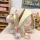 
Curious cat cute little bear schoolbag female junior high school student plush cartoon doll large capacity backpack elementary school student backpack blue pink [with big bear doll + candy rabbit]