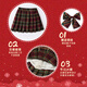 Yoyo one (Yoyo one) girls New Year pleated skirt autumn and winter children red New Year plaid skirt college style big children jk skirt suit 4145 Gryffindor + bow tie 160