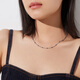 Lukfook Jewelry platinum necklace platinum 950 electric black two-color diamond chain priced at GJP0001DS about 9.03 grams
