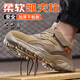 GUYISA labor protection shoes men's steel head anti-smash, anti-puncture, wear-resistant, anti-making, comfortable soft sole safety shoes construction site work function shoes 01 [Super light and comfortable] Velcro 40