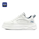 HaiLan Home HLA men's shoes trendy embossed heightened casual shoes versatile thick sole shoes HAABXM1EAP039 white and blue 42
