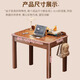 Lin Yisheng solid wood small apartment desk home bedroom computer desk office desk simple rental house study table walnut color solid wood desk length 70*width 60*height 75cm (single drawer)