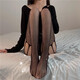 JIOESC suspenders female sexy hollow fishnet stockings black stockings hot girl black stockings open lace pantyhose black 1 pair