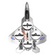 
EO-22 six-axis drone F22 fighter fixed-high hover stunt fixed-wing foam remote-controlled aircraft EO-22 fighter [Silver]