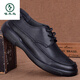 Woodpecker Fashion Classic Toe Layer Cow Hide Business Casual Men's Cuir Chaussures en cuir authentique en cuir épais