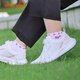 Zapatos de golf de golf Xiushibao Piesta de zapatos deportivos impermeables para mujeres Ciela de lápidas transpirables que no son de palomitas de maíz SE9856 White and Blue 39