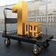 CLCEY thickened flatbed truck portable hand-pull truck decoration cart foldable promotion truck 60*403 125*756 inch nylon wheel