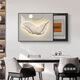 Renjuyi Light Custom Luxury Meder Box Pintura de decoración de la sala de estar de la sala de estar de la sala de estar moderna Pintura colgante sin potencia Cubierta del interruptor principal K12189 60*45 (Bloqueo de 50*35 cm) Marco negro hidráulico