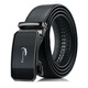 Crocodile shirt fashionable youth front layer cowhide belt men's automatic buckle belt birthday gift boy T3889 black